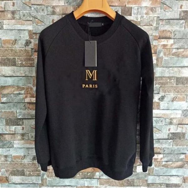 

2022 mens fashion hoodies official men designer hoodie casual pullover crew neck long sleeve brand loose fit womens sw2257, Black