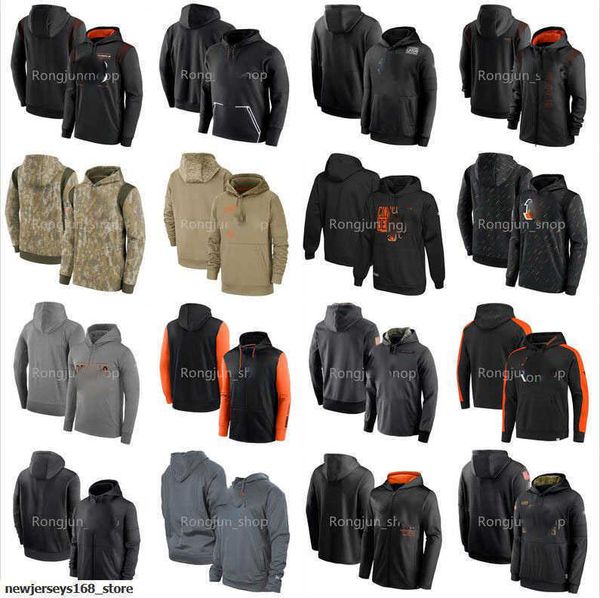 

jersey cincinnati''bengals''football sweatshirt salute to service sideline crucial catch therma performance pullover hoo, Black;red