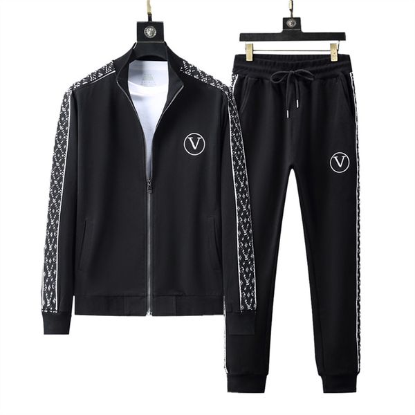 

wholesale mens fashion tracksuits classic letters printing two pieces outfits mens tracksuit sweat suits sports suit men hoodies jackets jog, Gray