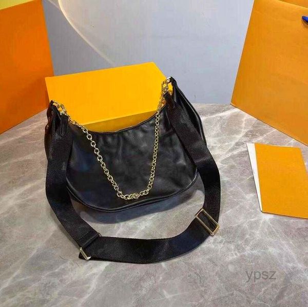 

evening bags luxuries designer women half moon shoulder bag chain handbag crossbody armpit bags letters hobo pu genuine leather highs qualit