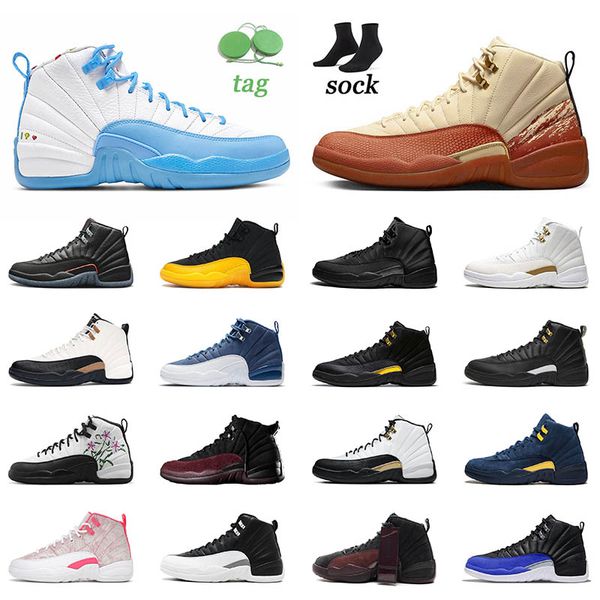 

5a quality 12s basketball shoes fashion designer j12 hyper royal black taxi a ma maniere x black royalty winterized the master womens mens s
