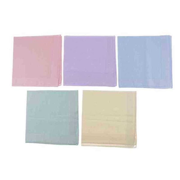 

5x100 cotton diy blank hanky square men handkerchiefs j220816, Blue;white