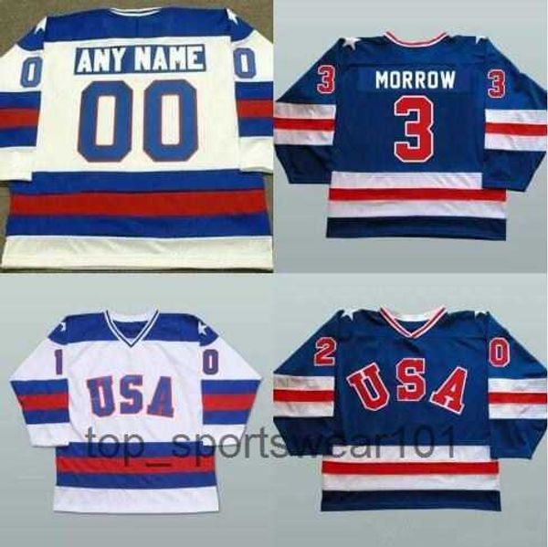 

fans tees custom 1980 team usa hockey jerseys 3 ken morrow 16 mark pavelich 20 bob suter men's stitched usa vintage hockey uniforms bl, Black