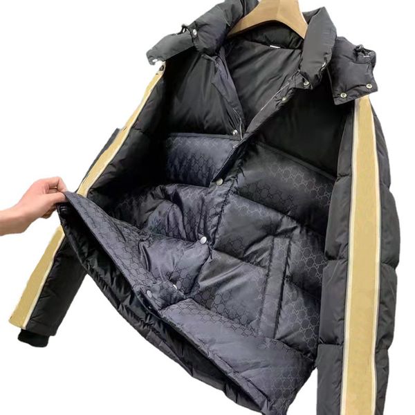 

designer down jacket puffer jacket mens casual thick outwear downs for men and women parka long sleeve hooded coat hip hop parkas size m-3xl, Black