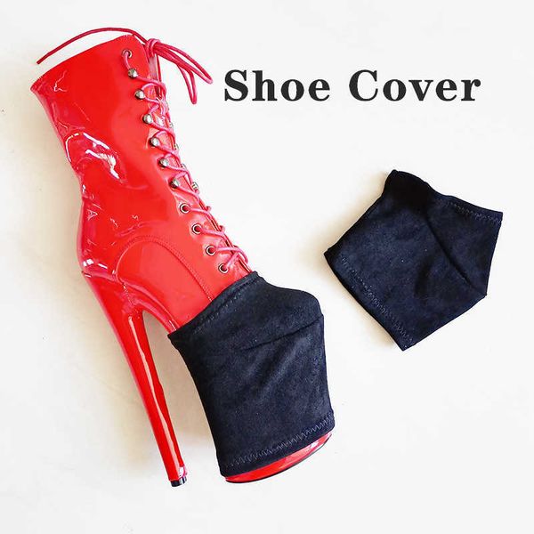 

shoes cover high heels nightclub super pole dancing boots protection training protector wear-resist 221022, Black