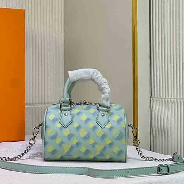 

pillow women hand bag mini trunk bags chain boston crossbody shoulder handbags purse genuine leahter rainbow classic embossing