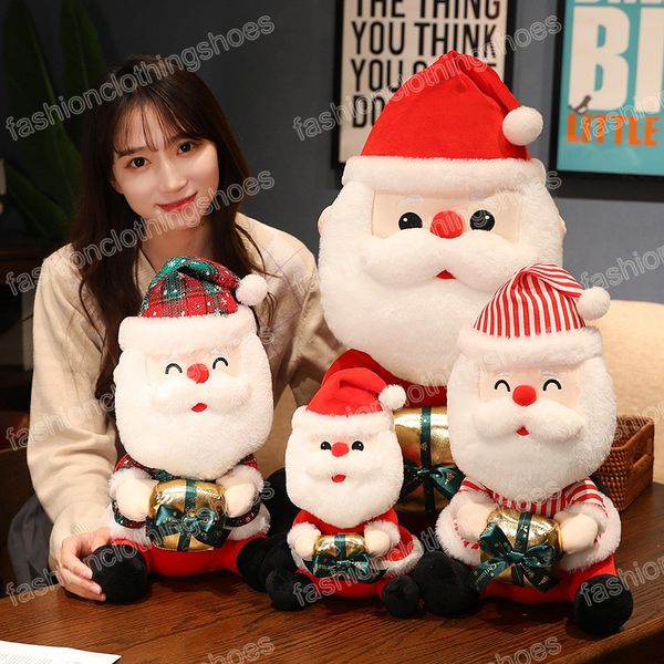 

New 28/50CM Lovely Santa Claus Plush Toy Stuffed Animal Doll Father Christmas Plushie Toys Soft Pillow Nice Gifts For Children ie s, Pink