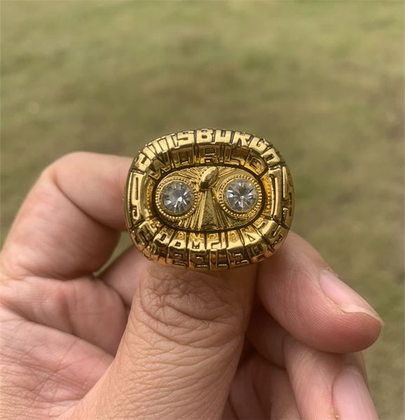 

american football championship ring 1975 souvenir 18k gold plated wholesale, Silver