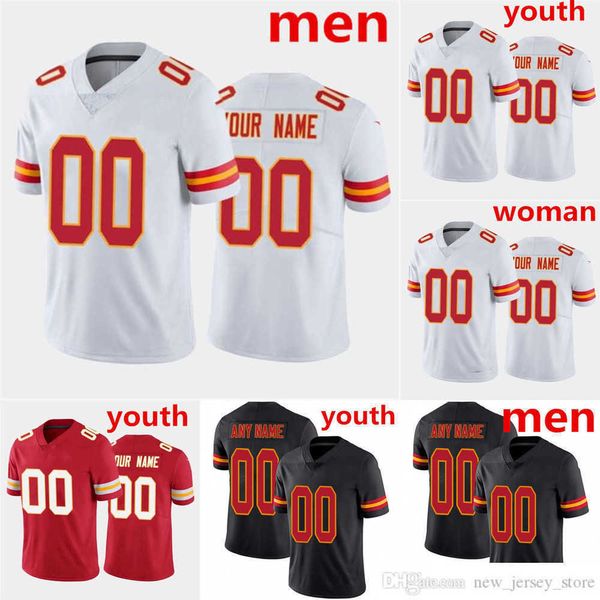 

football jersey kansas''city''chiefs''95 chris jones 25 clyde edwards-helaire, Black;red
