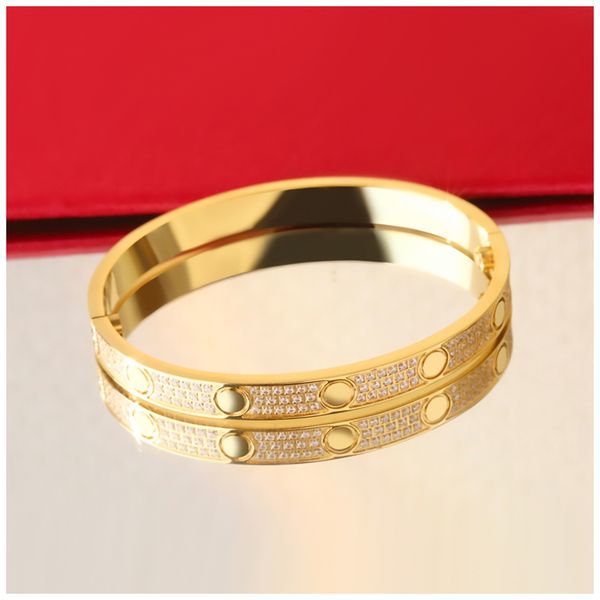 

love bracelet carti bracelets designer bangle braclets woman armbander ice out bangles designer braclet pulsera plata bracciale oro uomo bra, Black