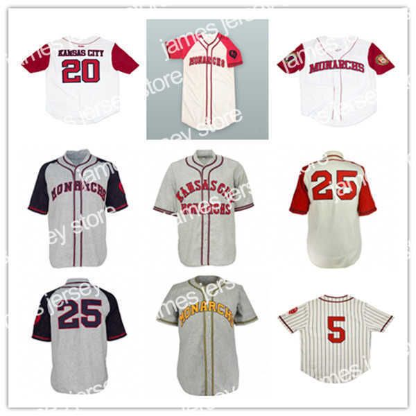 

baseball jerseys men vintage 1942 kc monarchs baseball 25 satchel paige jackie 5 robinson negro league stitched jersey cheap, Blue;black