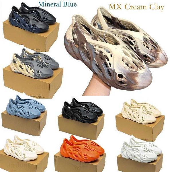 

yeesys slippers designer slides kany west sandal foam rubber summer desert mineral blue moon gray triple bone cream clay mxt grey ararat res, Black