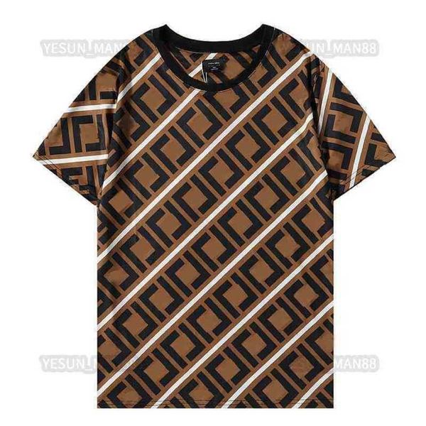 

designer luxury fends classic fende summer t shirt ff stripe color matching printed fashion mens and womens loose short sleeve tee, White;black