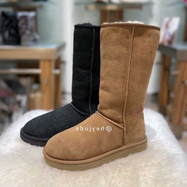 

brand designer boots women's snow wool classic high warm winter 1016224, Black