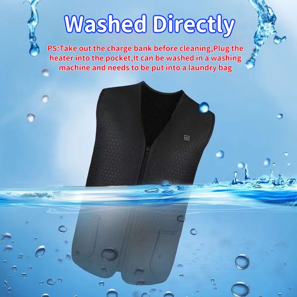 

electric vest full-body warm women's intelligent heating suit, Black;white