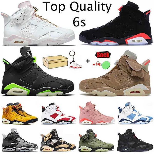 

basketball shoes jumpman 6s 6 gold hoops mens sneakers fashion carmine tinker british khaki tech chrome white off black infrared with box
