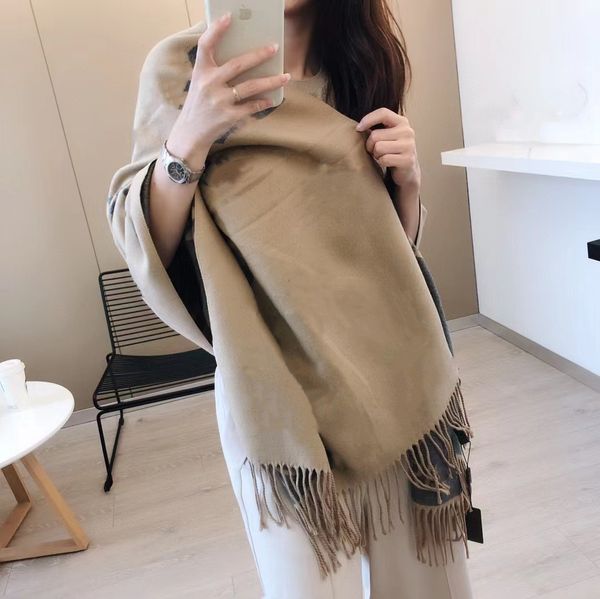 

scarf designer scarf woman cashmere scarves fashion brand ladies shawls big letters pattern wool landscape floral print autumn winterblack, Blue;gray