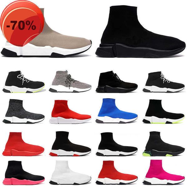 

2021 arrival sock designer shoes mens womens platform luxurys designers sneakers beige black graffiti socks booties casual flats trainers