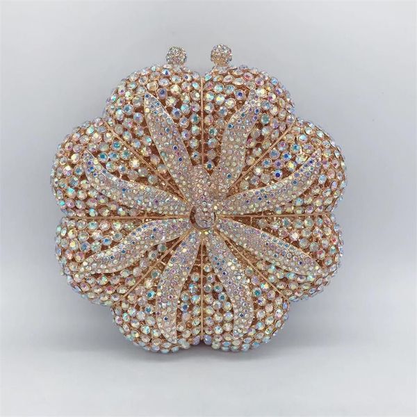 

the latest bridal party women's dinner fashion diamond wedding crystal fruit and vegetable handbag zd0019, Black