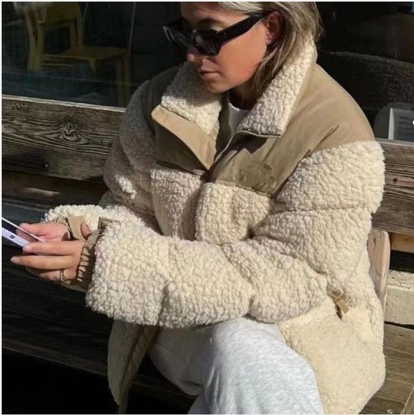 

men's designer jacket teddy polar fleece coats thick bread style for men women windbreaker branded lamb cashmere with zippers embroider, Black;brown