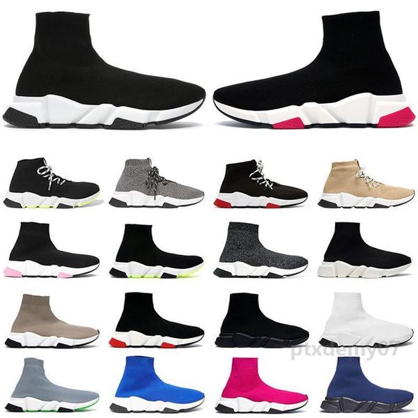 

sock casual shoes men women speed high low sneakers triple black white red clearsole yellow fluo mens shoe jogging walking 36-289y