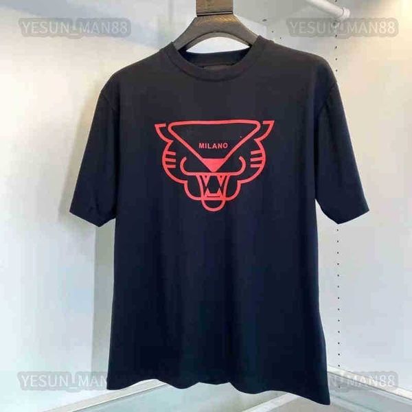

spring summer tiger head limited letter printed designer luxury prads classic t shirt fashion mens and womens round collar tee, White;black