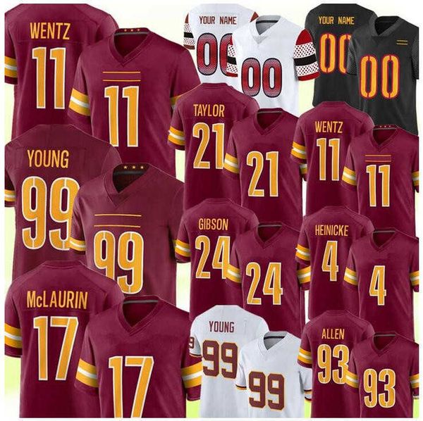 

football jersey washington''commanders''17 terry mclaurin 99 chase young 55 cole holcomb 94 daron payne 87 john bates 24, Black;red