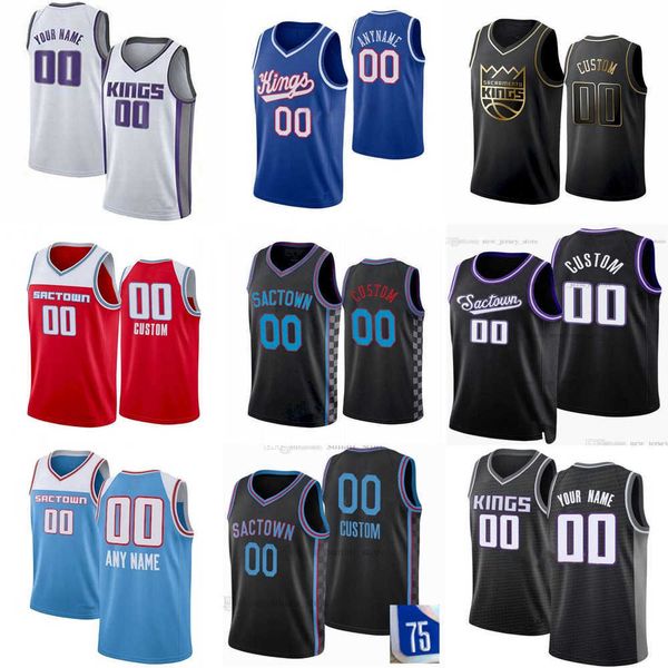 

sacramento''kings''custom mens womens youth de'aaron 5 fox 10 domantas sabonis 40 harrison barnes 15 davion mitchel, Black;red