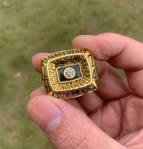 

american football championship ring 1974 souvenir 18k gold plated wholesale, Silver