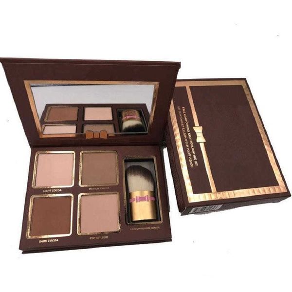 

make up highlighters eyeshadow palette nude color cosmetics face concealer makeup chocolate with brush