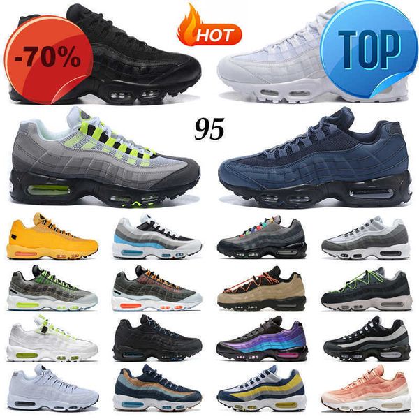 

boots ale 95 running shoes men women 95s triple black white neon midnight navy glass blue co