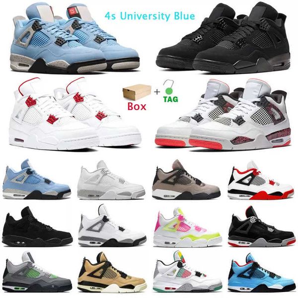 

40% discount 2022 basketball shoes 4 4s women men sneakers trainers outdoor sports casual shoes designer black cat red thunder university bl
