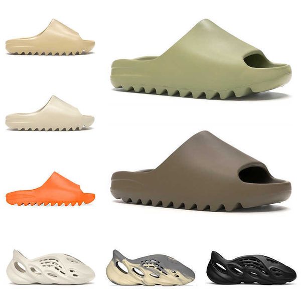 

designer slippers slides sandals yeesys 2022 kany men women foam rubber ararat bone desert sand earth brown resin moon gray mens outdoor bea, Black