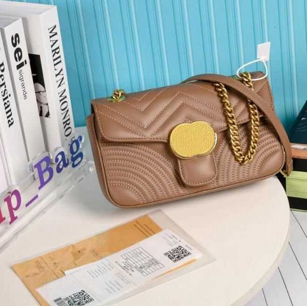 

marmont chain shoulder bags woman fashion classic handbags designer handbags lady genuine leather banquet black messenger