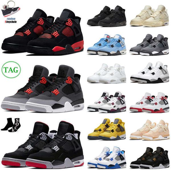 

boots jumpman 4s basketball shoes men women 4 red thunder infrared black cat bred university blue sail cool grey shimmer neon mens trainers