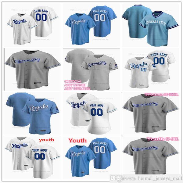 

custom mens kids women baseball jersey mj melendez nicky lopez ryan o'hearn scott blewett steve busby willie wilson george brett alex g, Black