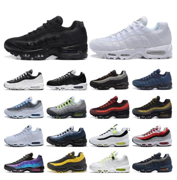 

95 running shoes sport trainers triple black white neon khaki total orange light p blue iron smoke grey brown new release men hombre chaussu