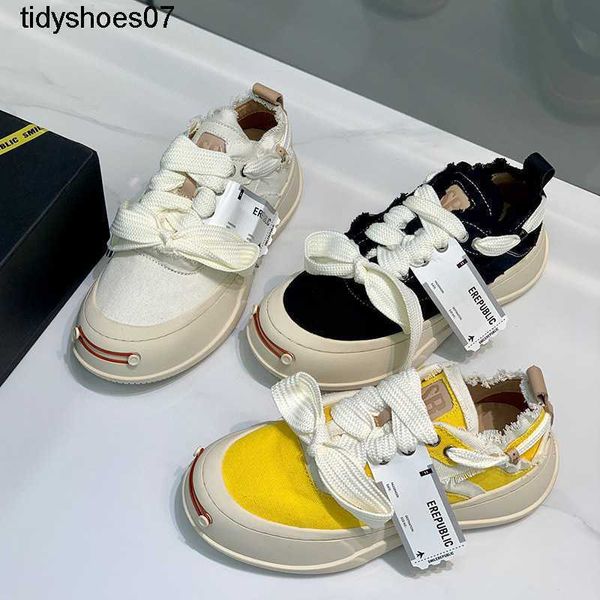 

designer lazy man sr thick soled open laugh canvas shoes couple's muffin big toe shoes casual board shoes high quality, Black