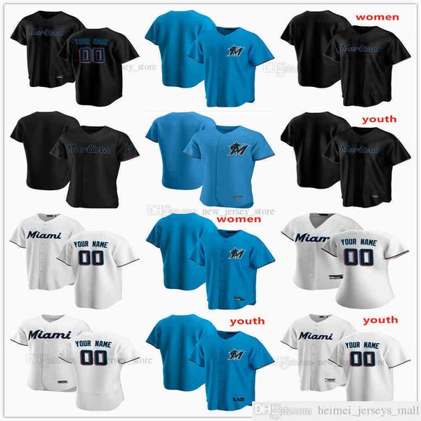 

custom men kids women baseball jersey isan diaz magneuris sierra jarlin garcia joe panik jorge alfaro marcell ozuna matt kemp miguel rojas, Black