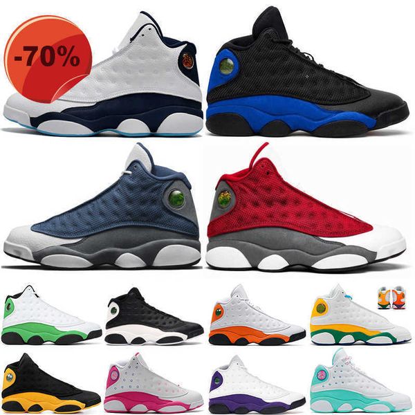 

men basketball shoes dark powder blue starfish 13 red flint green black cat playground 13s hyper royal trainers sneakers