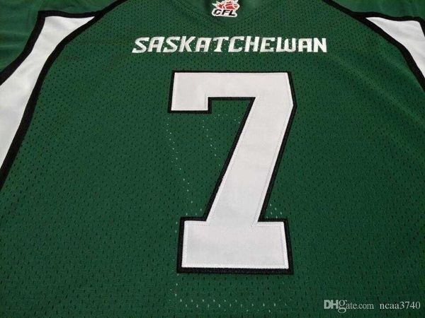 

rare men youth women vintage saskatchewan roughrider #7 cody fajardo football jersey size s-4xl or custom any name or number jersey, Gray