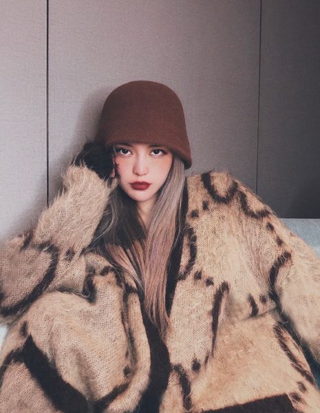 

women's outerwear & coats letter cardigan sweater coat slight stretch birthday queens loose knitted thicken warm outwear knitted jacket, Black