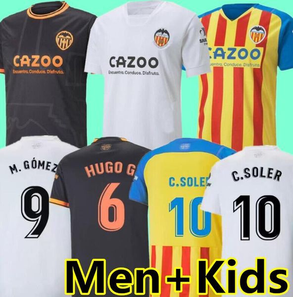 

22 23 valencias soccer jerseys cavani guedes gameiro camisetas de futbol rodrigo gaya m.gomez football shirts 2022 2023 rivero c.soler chery, Black;yellow