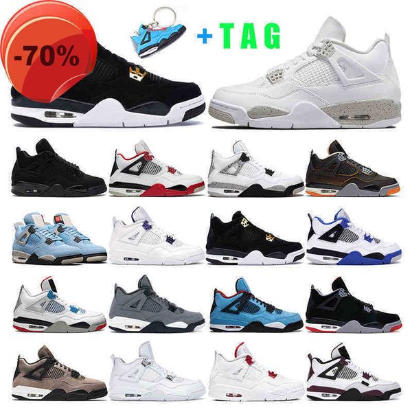 

dress shoes 2021 mens basketball shoes 4s jumpman 4 white oreo university bule black cat fire red pure money taupe haze women sport sneaker