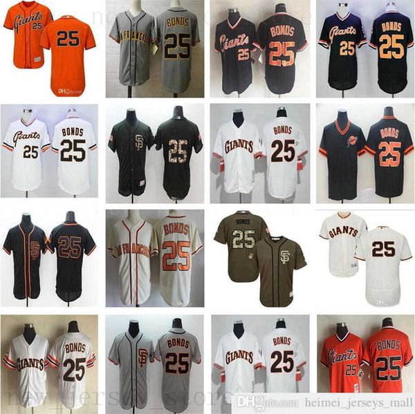 

custom 2019th mens women youth baseball jerseys stitched flexbase sn fo 25 barry bonds jersey 1989 retro cool base white grey orange black