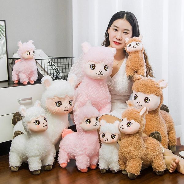

Cute 25cm/35cm Soft Alpaca Plush Toy Stuffed Animal Sheep Llama Animal Dolls Kids Birthday Gift, Pink