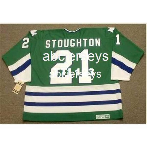 

#21 blaine stoughton hartford whalers 1979 ccm vintage hockey jersey stitch any name number, Black