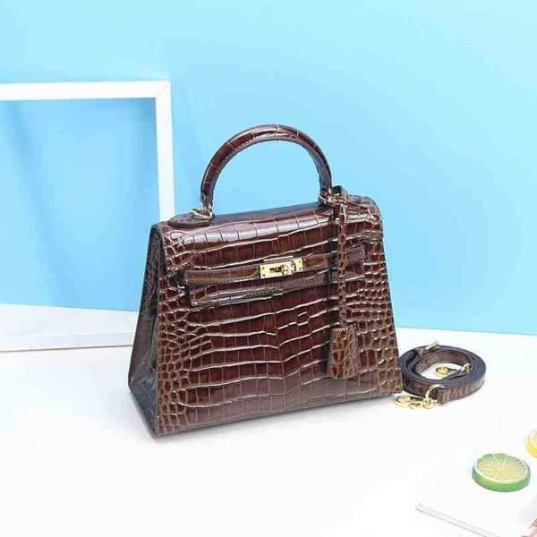 

totes woman bag gold second women's one bags crocodile generation leather button designer patent shoulder slanting fashion handbag shou