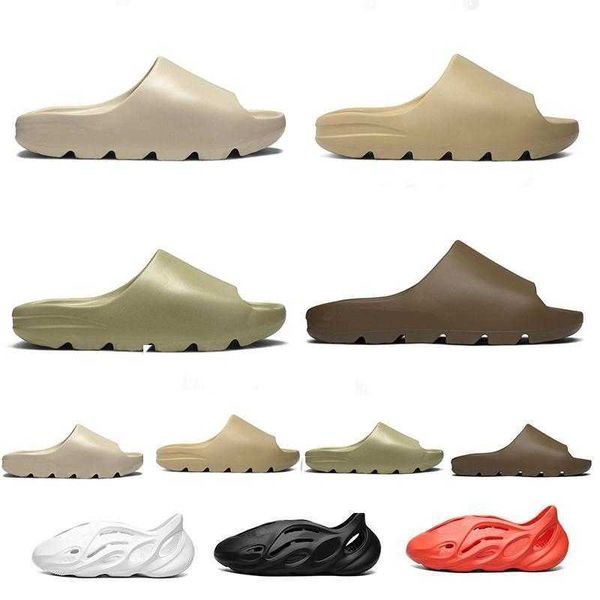 

yeesys slippers designer slides 2022 kany shoes fashion slipper desert sand brown summer platform sandale bone white men with box size 35-45, Black