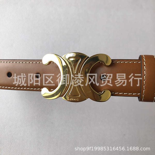 

cow triumphal arch 2.5cm women's belt italian calf leather, Black;brown